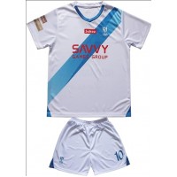 Camiseta Al-Hilal Neymar Jr #10 Segunda Equipación Replica 2023-24 para niños mangas cortas (+ Pantalones cortos)